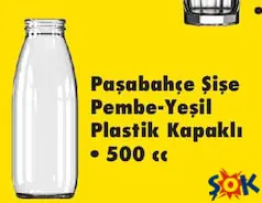 PAŞABAHÇE ŞİŞE PEMBE-YEŞİL PLASTİK KAPAKLI 500 CC
